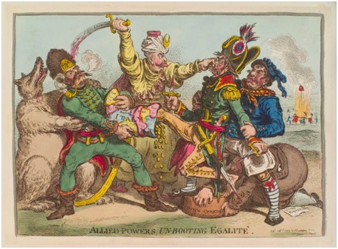 Джеймс Гилрей · 1791 «Медведь» Медведь-Россия идёт в наступление