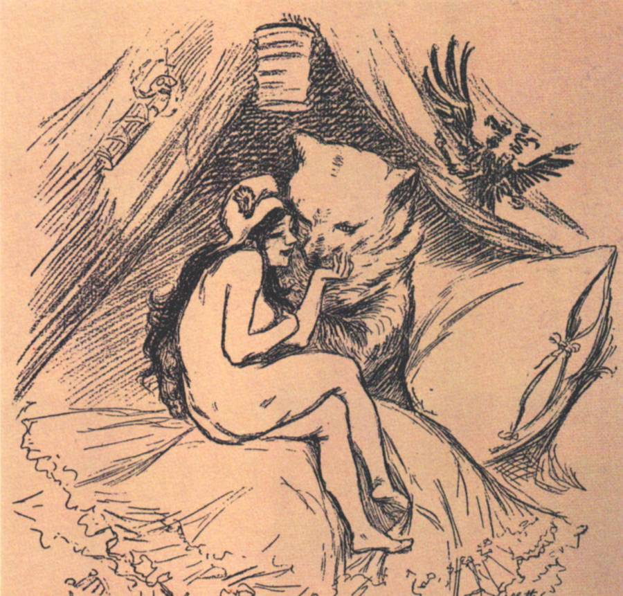 Адольф Виллетт · 1893 «Марианна и медведь» Союз Франции и России