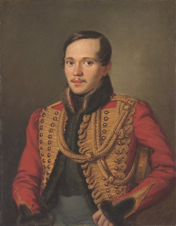 Пётр Заболотский. Портрет М. Ю. Лермонтова, 1837. Год, когда Лермонтов впервые попал на Кавказ — в ссылку за стихи на смерть Пушкина.