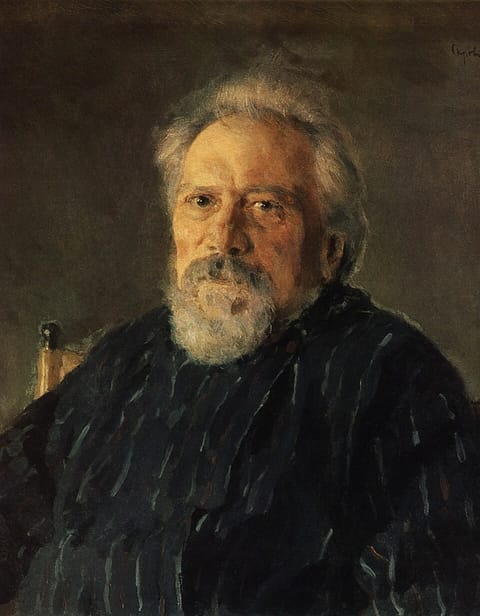 В. А. Серов. Портрет Н. С. Лескова, 1894. Холст, масло.