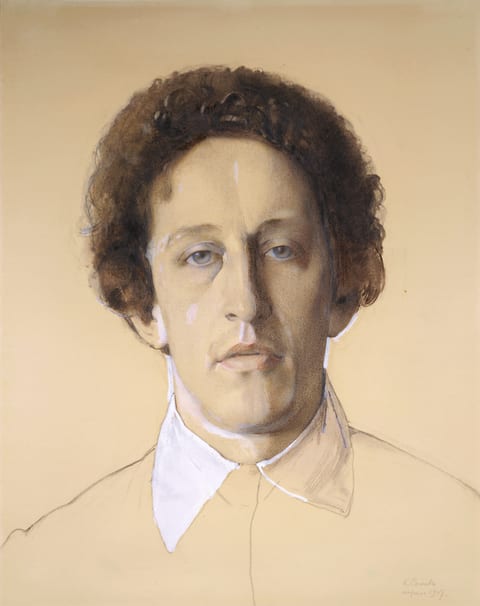 К. А. Сомов. Портрет Александра Блока, 1907. Через год после «Незнакомки». Звучат последние строфы: «Я знаю: истина в вине».