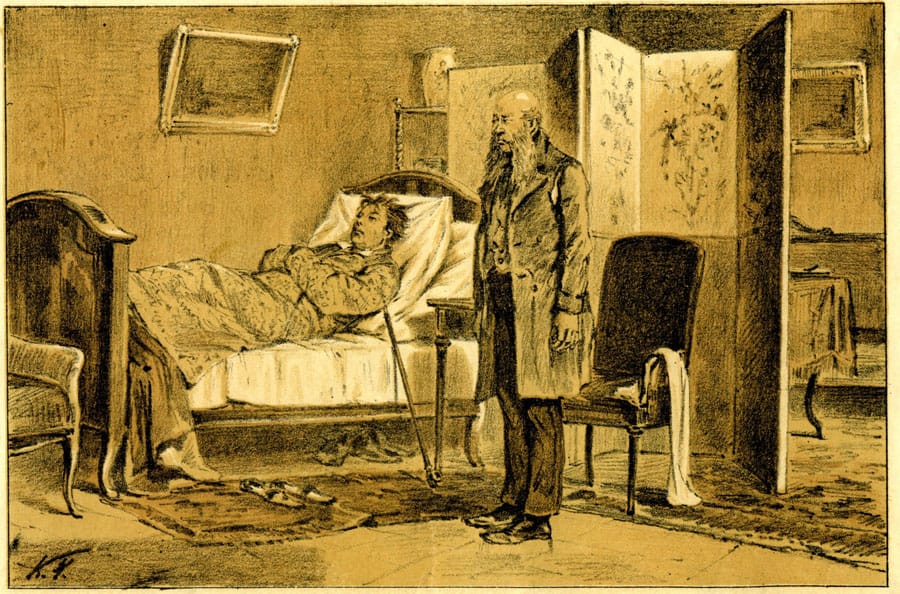 К. Н. Чичагов. «Обломов и Захар», 1885. Иллюстрация к роману.