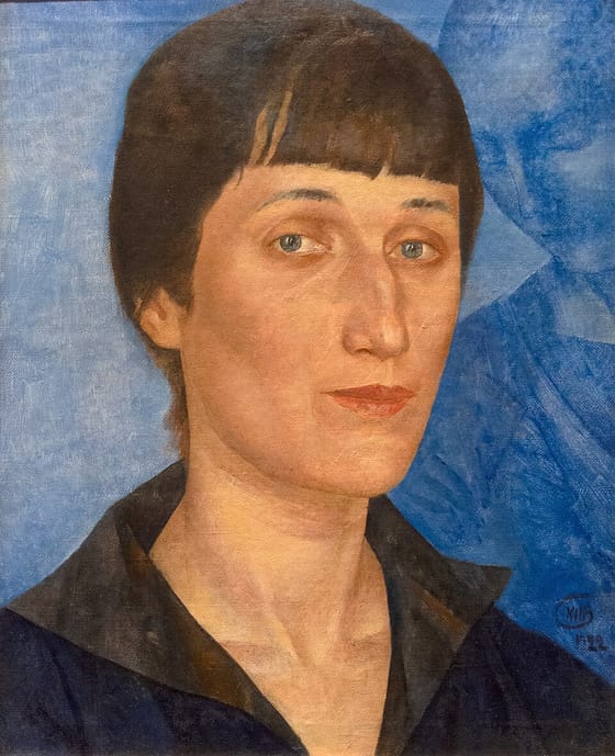 К. С. Петров-Водкин. Портрет Анны Ахматовой, 1922. Государственный Русский музей. Через сорок лет «Реквием» вышел за границей без её согласия.