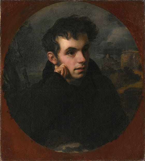 О. А. Кипренский. Портрет В. А. Жуковского, 1816. Государственная Третьяковская галерея. «Улыбнись, моя краса, / На мою балладу…» — обращается поэт к Светлане.