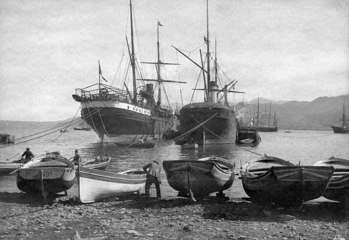 Порт Баку. Поль Надар, 1890. Фотография сделана через четыре столетия после путешествия.